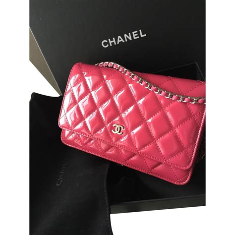 chanel chevron wallet on chain pink|Chanel pink wallet price.